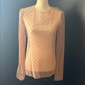 Gucci Lace Long Sleeve Top